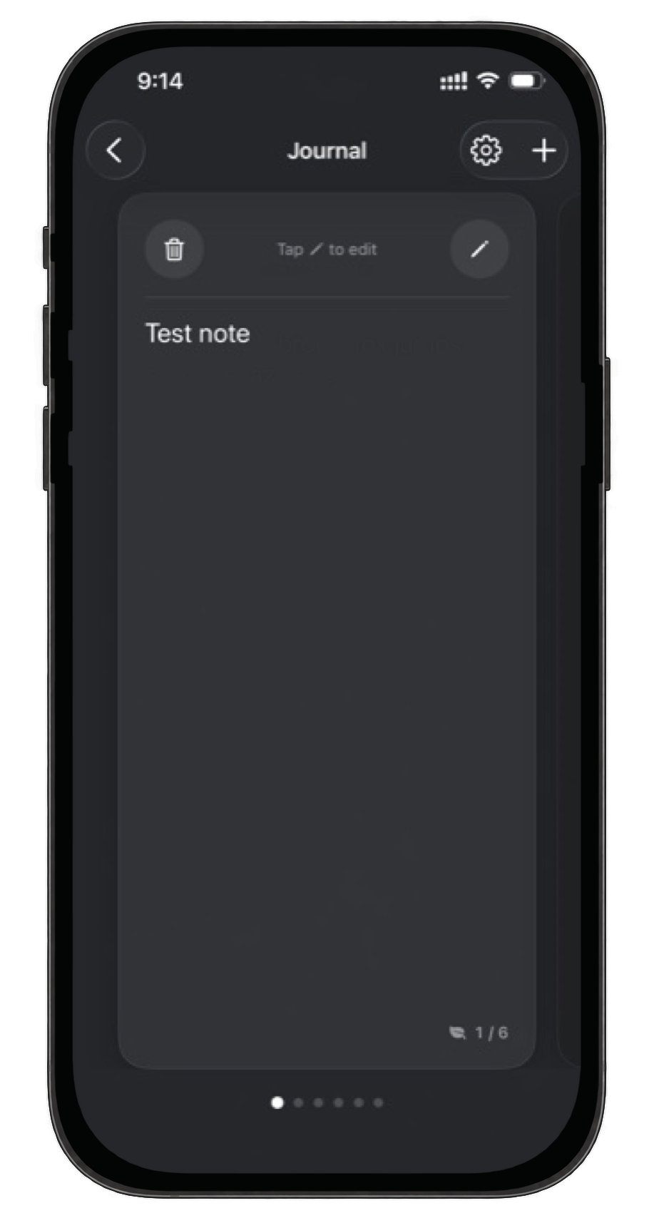 The LivingNotes card repaired with its complete text visible again